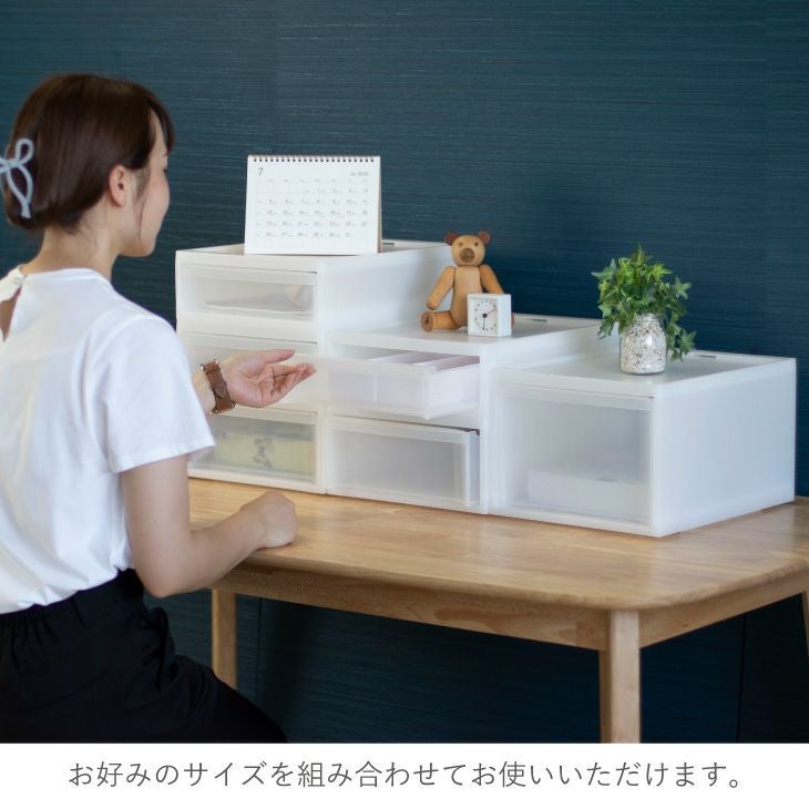 スタックシステムケース レギュラーL NWH（引き出し収納ボックス