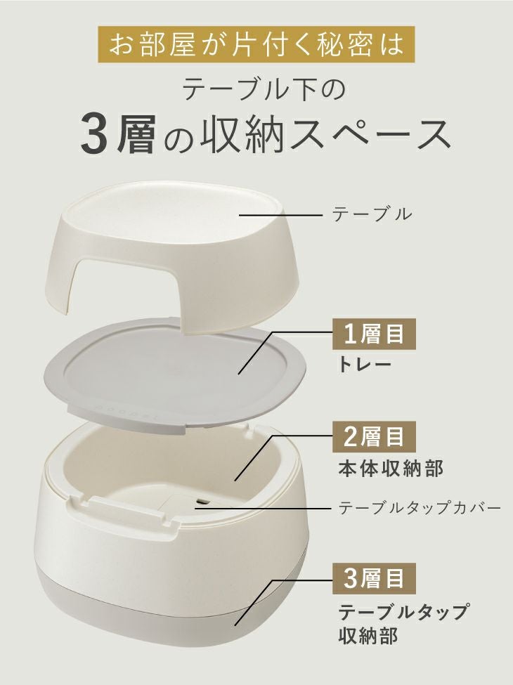 poapel ポアペル 動かせるくつろぎ収納ローテーブル
