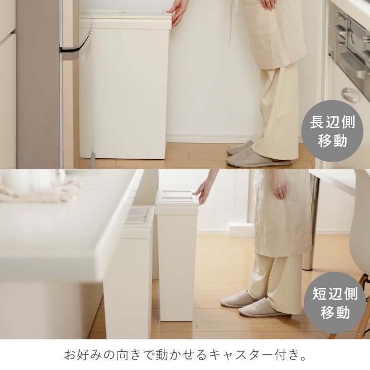 SOLOW 隙間で使える スリムダストボックス スライドオープン40L | リス